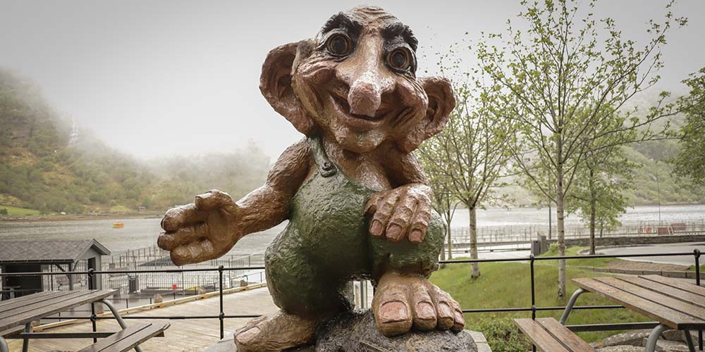 Are trolls real? Photo of a troll statue in Norway.