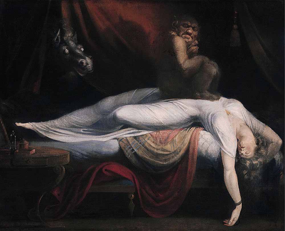 painting of The Nightmare by Henry Fuseli, thought to be a depiction of a sleep paralysis demon