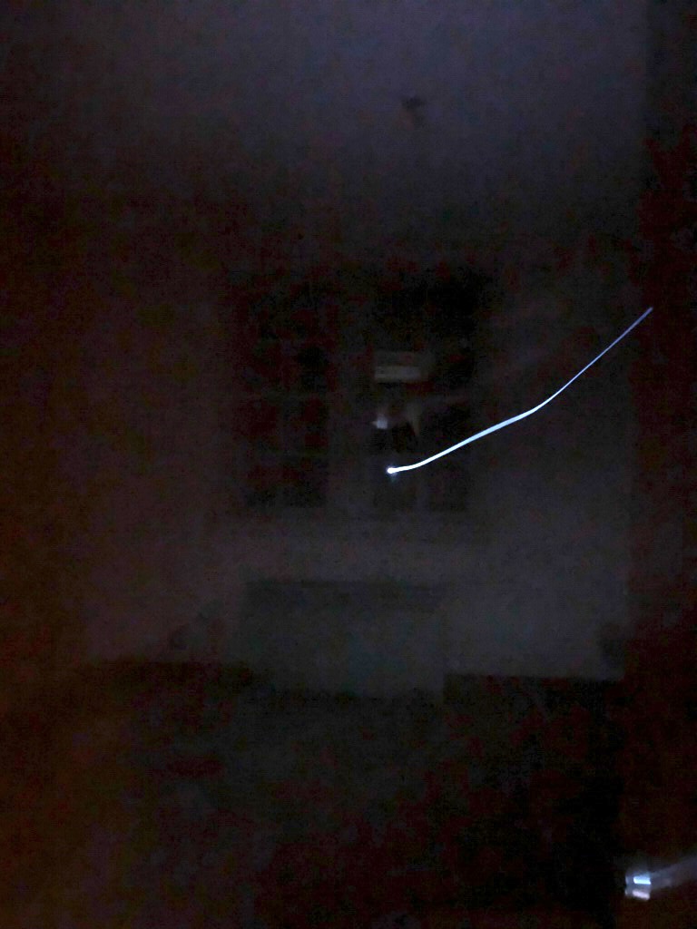 strange light caught on camera in the haunted brothel Trailing light in Sheboygan taken by Allison's friend, Deidre. The bottom right corner is a phone but the middle we’re unsure of.
