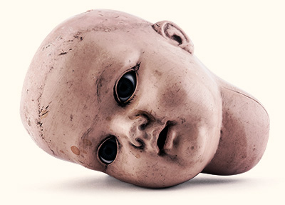 haunted baby doll head